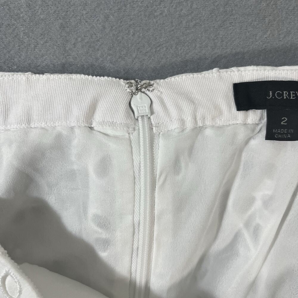 J.Crew Full Midi‎ in White Lined Embroidered Eyelet A-line Skirt 2 - Picture 11 of 11